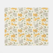 Safari-Tierkinderstube-Druck Fleecedecke (Vorderseite (Horizontal))