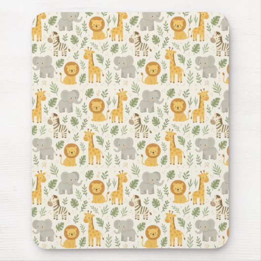 Safari-Tierkinderstube-Druck Mousepad (Vorne)