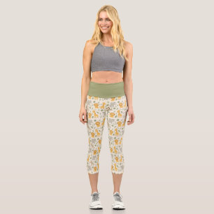 Safari-Tierkinderzimmer-Druck Capri Leggings