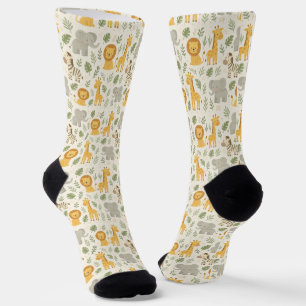Safari-Tierkinderzimmer-Druck Socken