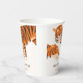 Safari Tiger Children's Happy Birthday Pappbecher (Rechts)