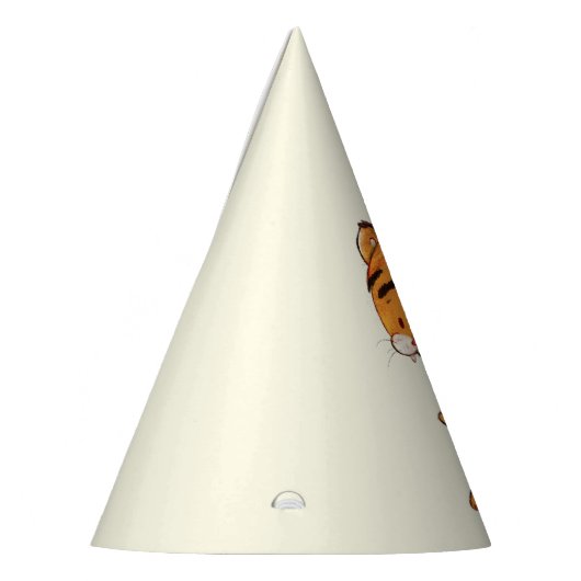 Safari Tiger Erster Geburtstag Partyhütchen (Links)