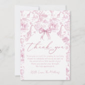 Safari Toile De Jouy Baby Dusche Danke Karte (Vorderseite)