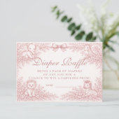 Safari Toile Diapper Raffle Begleitkarte (Stehend Vorderseite)