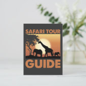 Safari Tour Guide Wild African Animal Postkarte (Stehend Vorderseite)