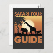 Safari Tour Guide Wild African Animal Postkarte (Vorne/Hinten)