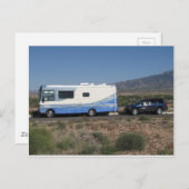 Safari Trek 1999 Blue Classic RV Motorhome Postkarte (Vorne/Hinten)