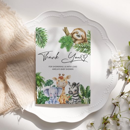 Safari Tropical Danke-Karte Dankeskarte