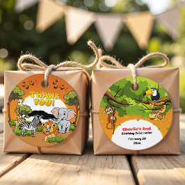 Safari Tropical Jungle Animals Cartoon Vielen Dank Geschenkanhänger