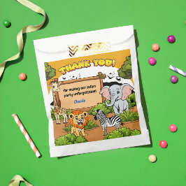 Safari Tropical Jungle Animals Niedliches Cartoon  Geschenktütchen