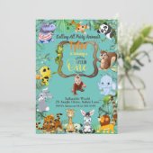 Safari Tropical zum Geburtstag Einladung (Stehend Vorderseite)