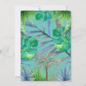 Safari Tropical zum Geburtstag Einladung (Rückseite)