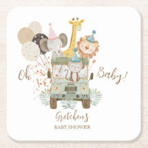 Safari Truck Jungle Animals Boho Baby Shower