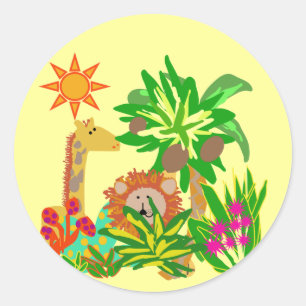 Safari Tshirts und Geschenke Runder Aufkleber