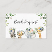 Safari Twins Baby Showbucher Beilage Visitenkarte (Rückseite)