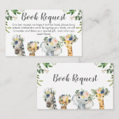 Safari Twins Baby Showbucher Beilage Visitenkarte (Vorne/Hinten)