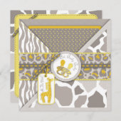 Safari Twins Einladung Platz (Vorne/Hinten)