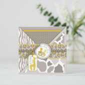 Safari Twins Einladung Platz (Stehend Vorderseite)