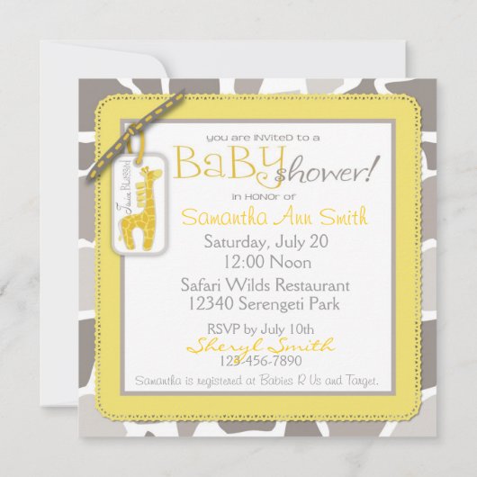 Safari Twins Einladung Platz (Rückseite)