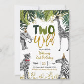 Safari Two Wild Birthday Einladung (Vorderseite)
