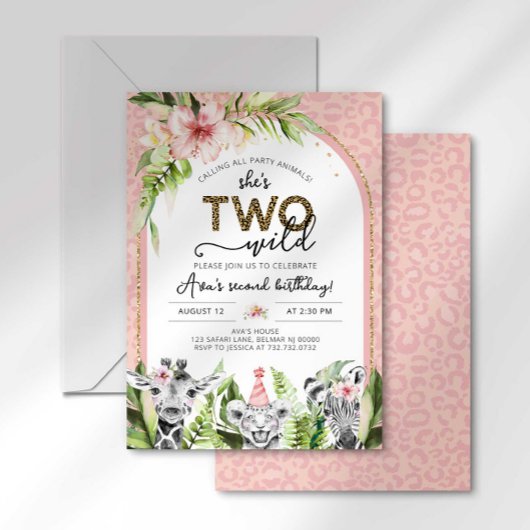 Safari Two Wild Birthday Einladung