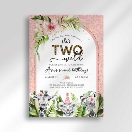 Safari Two Wild Birthday Einladung