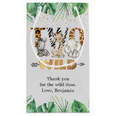Safari Two Wild Birthday Party Kleine Geschenktüte (Rückseite)