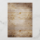 Safari Two Wild Birthday Party Real Gold Folieneinladung (Rückseite)