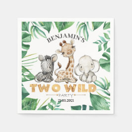 Safari Two Wild zum Geburtstag Napkins Serviette