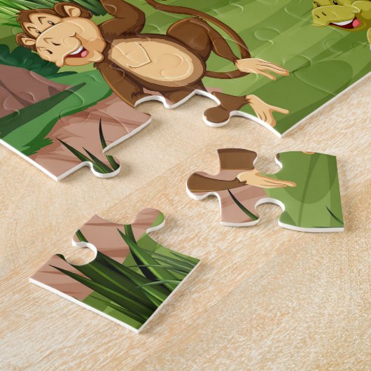 Safari Überraschung: farbenfrohe Waldtiere Puzzle (Seite)