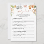 SAFARI Vater Jokes Baby Showspielkarte Einladung (Vorderseite)