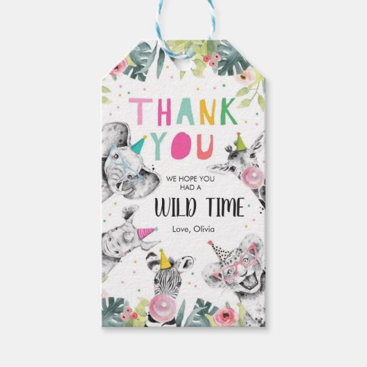 Safari Vielen Dank für Ihr Interesse an Jungle Zoo Geschenkanhänger (Vorderseite)