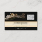 Safari-Visitenkarten, Geparde - kundengerecht Visitenkarte (Rückseite)