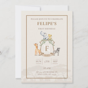 Safari-Wappen Einladung