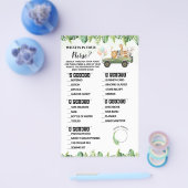 Safari Was in Ihrer Purse Baby Shower Game Card st Flyer (Einzeln)