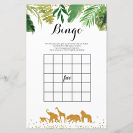 Safari Watercolor Bingo Spiel