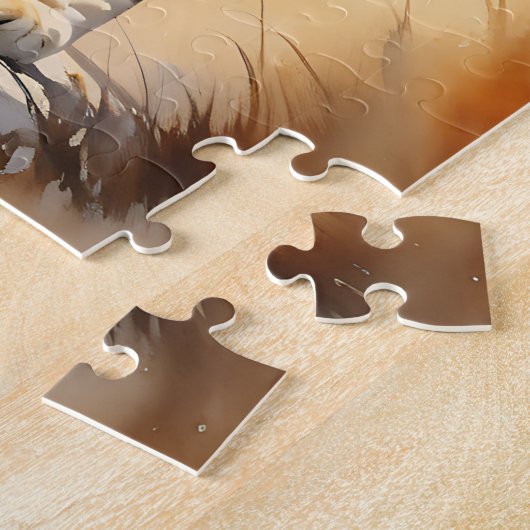 Safari Watercolor Cheetah Nature Puzzle (Seite)