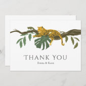 Safari Wedding Jungle Cheetah Vielen Dank Dankeskarte (Vorne/Hinten)