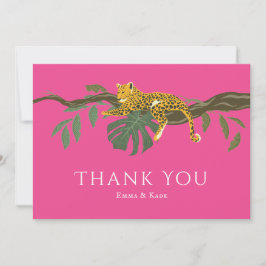 Safari Wedding Jungle Cheetah Vielen Dank Dankeskarte