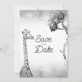 Safari Wedding speichert das Datumsdesign Einladung (Vorderseite)