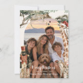 Safari-Weihnachtsfamilienfoto-Urlaubskarte Feiertagskarte (Vorderseite)