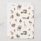 Safari-Weihnachtsfamilienfoto-Urlaubskarte Feiertagskarte (Rückseite)