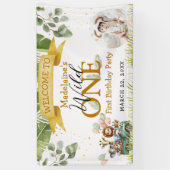 Safari Welcome Foto Wild One Geburtstag Banner (Vertikal)