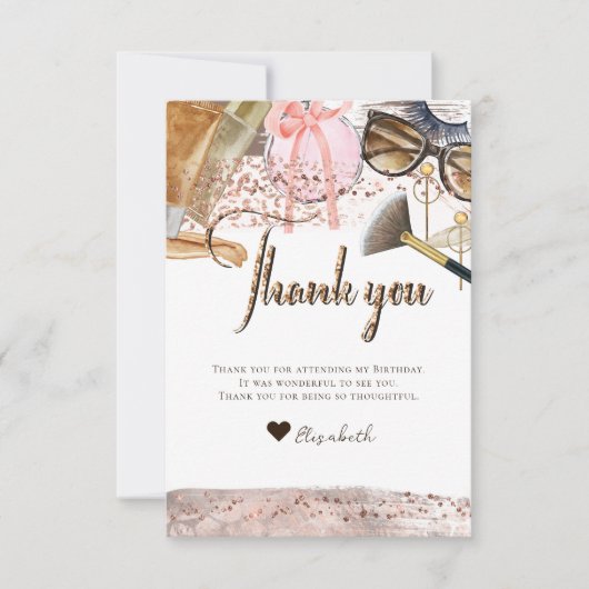 Safari Wellness-Center Birthday Luxury Dankeskarte (Vorderseite)