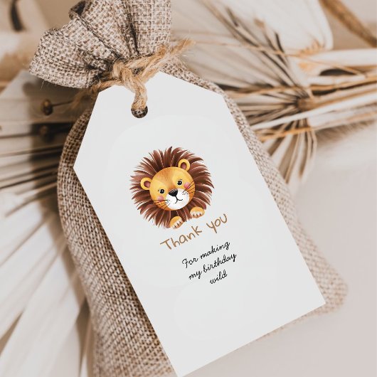 Safari wild 1. Geburtstag Geschenkanhänger