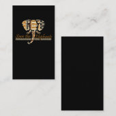 Safari Wild African Animal Elephant Lover Visitenkarte (Vorne/Hinten)