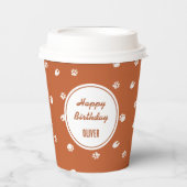 Safari Wild Animal Footprints Geburtstag Pappbecher (Vorderseite)