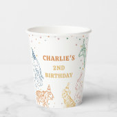 Safari Wild Animals 2nd Birthday Pappbecher (Rückseite)