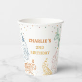 Safari Wild Animals 2nd Birthday Pappbecher (Vorderseite)