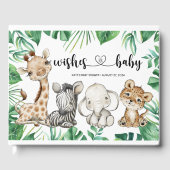 Safari Wild Animals Baby Shower Gästebuch (Vorderseite)